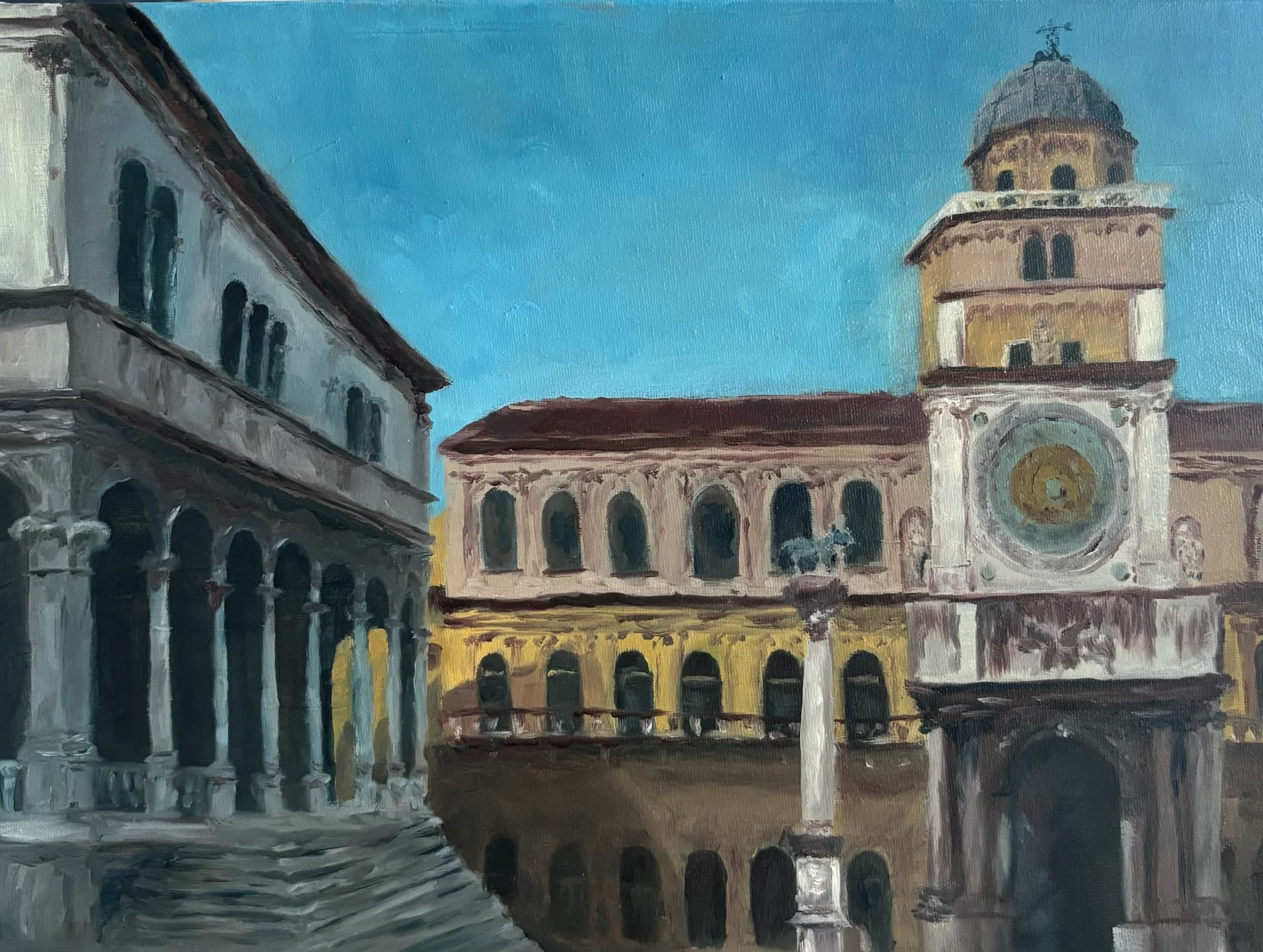 An afternoon in Verona, Italy, oil on canvas