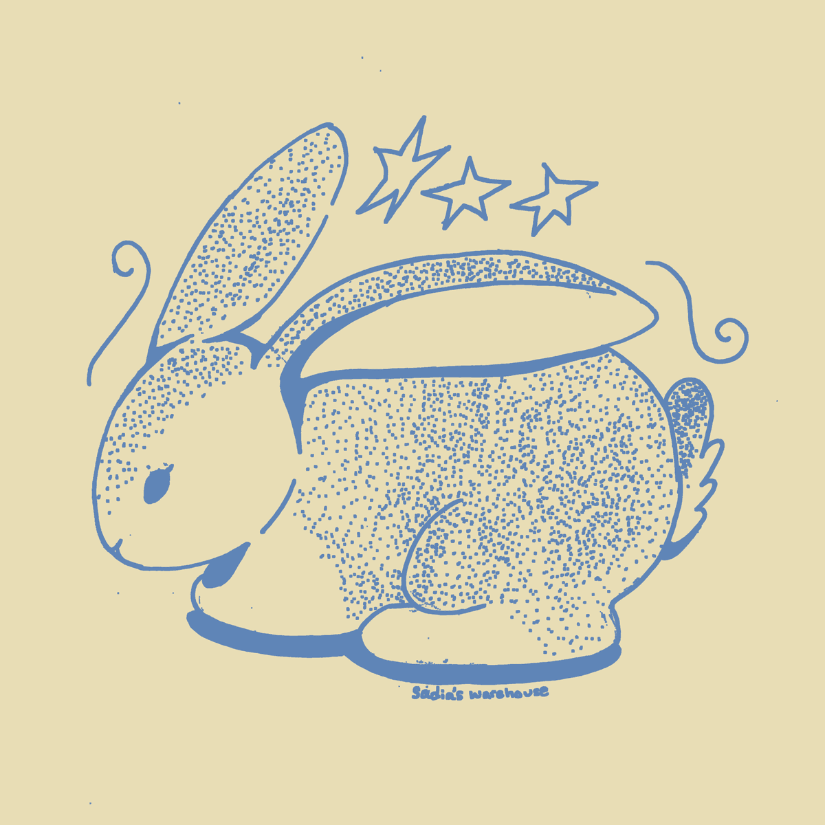 star bunny, a sticker by Sadia